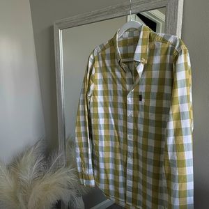 Men’s Burberry Plaid Button Up Dress Shirt